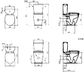 Технически чертеж Моноблок Ideal Standard Connect Space